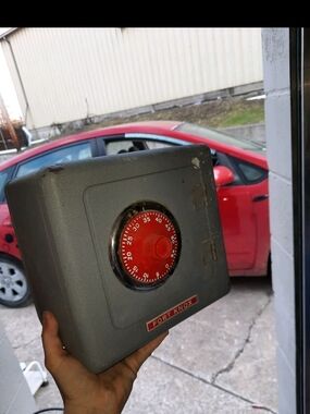 Fort Knox Small Combination Safe - Gray with Red Dial